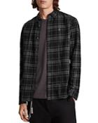 Allsaints Cortland Cotton Yarn Dyed Check Slim Fit Button Down Shirt
