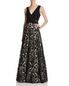 Avery G Patterned-skirt Gown