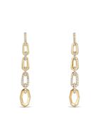 David Yurman Stax Convertible Chain Link Earrings With Diamonds In 18k Gold