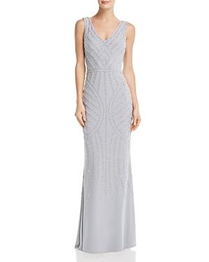 Avery G Embellished Column Gown