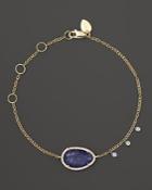 Meira T Diamond And Tanzanite Bracelet In 14k Yellow Gold