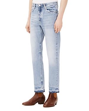 Sandro Paint Curtis Straight Fit Jeans In Blue Vintage