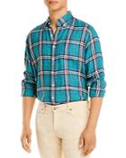 Sid Mashburn Plaid Slim Fit Linen Button Down Shirt