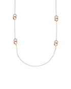 Adore Interlocking Rings Station Necklace, 36