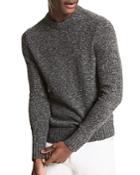 Michael Kors Wool Blend Tweed Regular Fit Crewneck Sweater