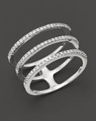 Diamond Triple Row Band In 14k White Gold, .40 Ct. T.w. - 100% Exclusive