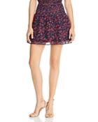 Aqua Smocked Floral Mini Skirt - 100% Exclusive