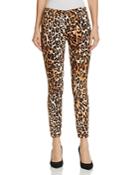7 For All Mankind Ankle Skinny Jeans In Chestnut Cheetah