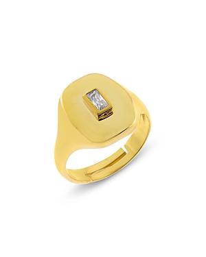 Adinas Jewels Cubic Zirconia Signet Ring