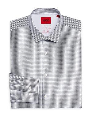 Hugo Infinity Slim Fit Micro Print Dress Shirt