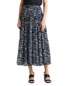 Lauren Ralph Lauren Floral A-line Midi Skirt