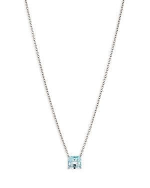 Nadri Modern Love Light Blue Cubic Zirconia Square Pendant Necklace, 16-18