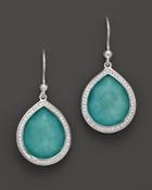 Ippolita Sterling Silver Stella Earrings In Turquoise Doublet With Diamonds