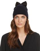 Federica Moretti Knit Cap With Velvet Bow - 100% Exclusive