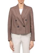 Peserico Double Breasted Crop Blazer