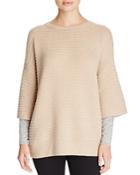 Magaschoni Ribbed Cashmere Layered Effect Sweater