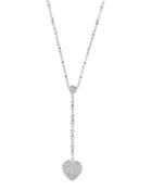 Bloomingdale's Diamond Heart Y Necklace In 14k White Gold, 0.25 Ct. T.w. - 100% Exclusive