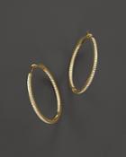 Diamond Inside-out Hoop Earrings In 14k Yellow Gold, .50 Ct. T.w. - 100% Exclusive