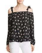 B Collection By Bobeau Merritt Floral Off-the-shoulder Blouse