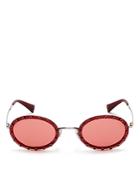 Valentino Women's Embellished Oval Sunglasses, 51mm