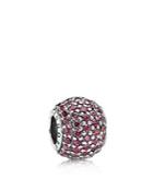 Pandora Charm - Sterling Silver & Red Cubic Zirconia Pave Lights