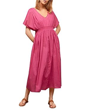 Gerard Darel Seville Smocked Midi Dress