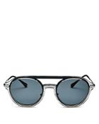 Prada Linea Rossa Spectrum Brow Bar Round Sunglasses, 62mm