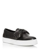Rebecca Minkoff Women's Stacey Leather Studded Bow Slip-on Sneakers