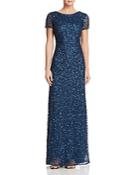 Adrianna Papell Sequined Scoop-back Gown