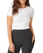 Beyond Yoga Ruched Back Cropped Tee