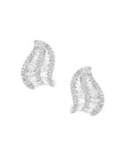 Bloomingdale's Diamond Leaf Earrings In 14k White Gold, 0.95 Ct. T.w. - 100% Exclusive
