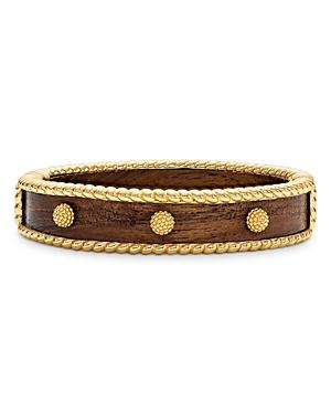Capucine De Wolf Berry Teak Bangle Bracelet In 18k Gold Plate