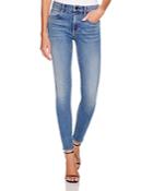 T By Alexander Wang Whip Skinny Jeans In Washed Medium Indigo