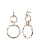 Lauren Ralph Lauren Pave Double Circle Drop Earrings