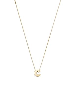 Bloomingdale's Made In Italy Initial Pendant Necklace In 14k Yellow Gold, 16 - 100% Exclusive