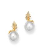 Tara Pearls 14k Yellow Gold Diamond & South Sea Cultured Pearl Drop Earrings