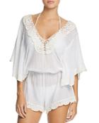 Eberjey Sol Liberty Lace Trimmed Romper Swim Cover Up