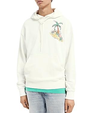 Scotch & Soda Organic Cotton Graphic Print Relaxed Fit Hoodie