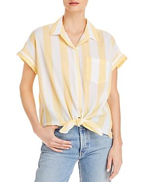 Beachlunchlounge Brooklyn Short Sleeve Tie Front Shirt