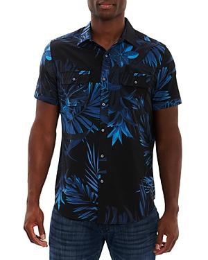 Robert Graham Heart Of Darkness Stretch Palm Print Classic Fit Button Down Shirt