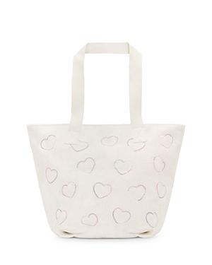 Stoney Clover Lane Heart Embroidered Terry Zip Tote