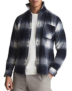 Reiss Daytona Long Sleeve Brushed Plaid Overshirt
