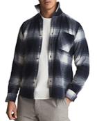 Reiss Daytona Long Sleeve Brushed Plaid Overshirt