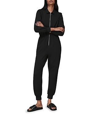 Whistles Jersey Zip Front Jumpsuit