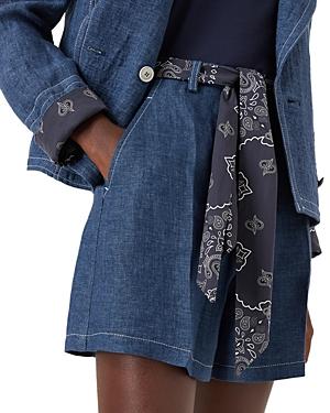 Emporio Armani Wide Leg Denim Shorts