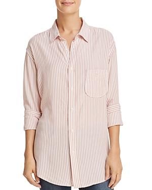 7 For All Mankind Striped High/low Shirt
