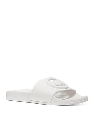 Michael Michael Kors Women's Gilmore Logo Cutout Pool Slides