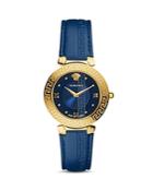 Versace Daphnis Blue & Gold Tone Watch, 35mm