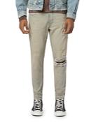 Hudson Skinny Fit Stained Khaki Jeans
