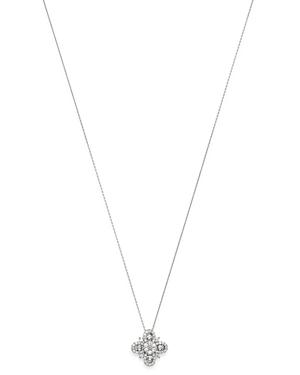 Bloomingdale's Diamond Clover Pendant Necklace In 14k White Gold, 0.25 Ct. T.w. - 100% Exclusive